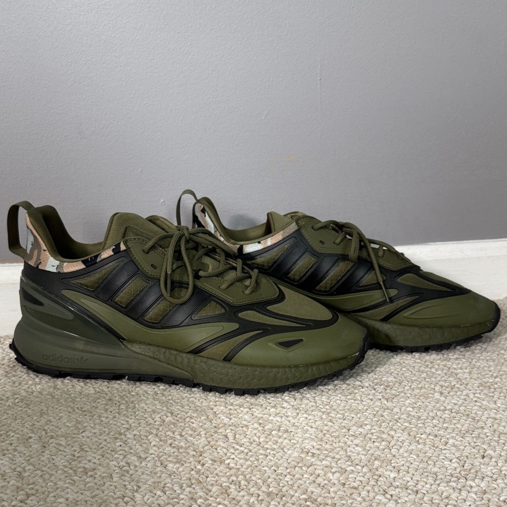 Adidas Men's Camouflage Olive Sneakers